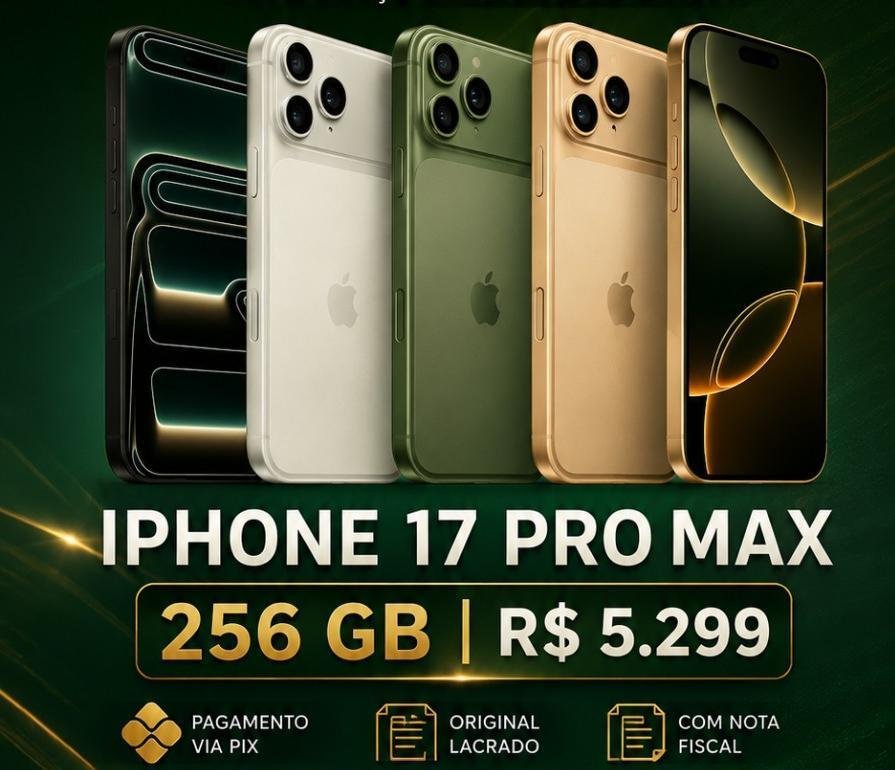 iPhone 17 pro Max 256GB ( São Paulo | Rio de Janeiro )